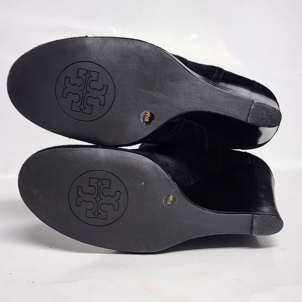 COPY - Tory Burch black suede ankle boots booties size 9.5 - Picture 10 of 10